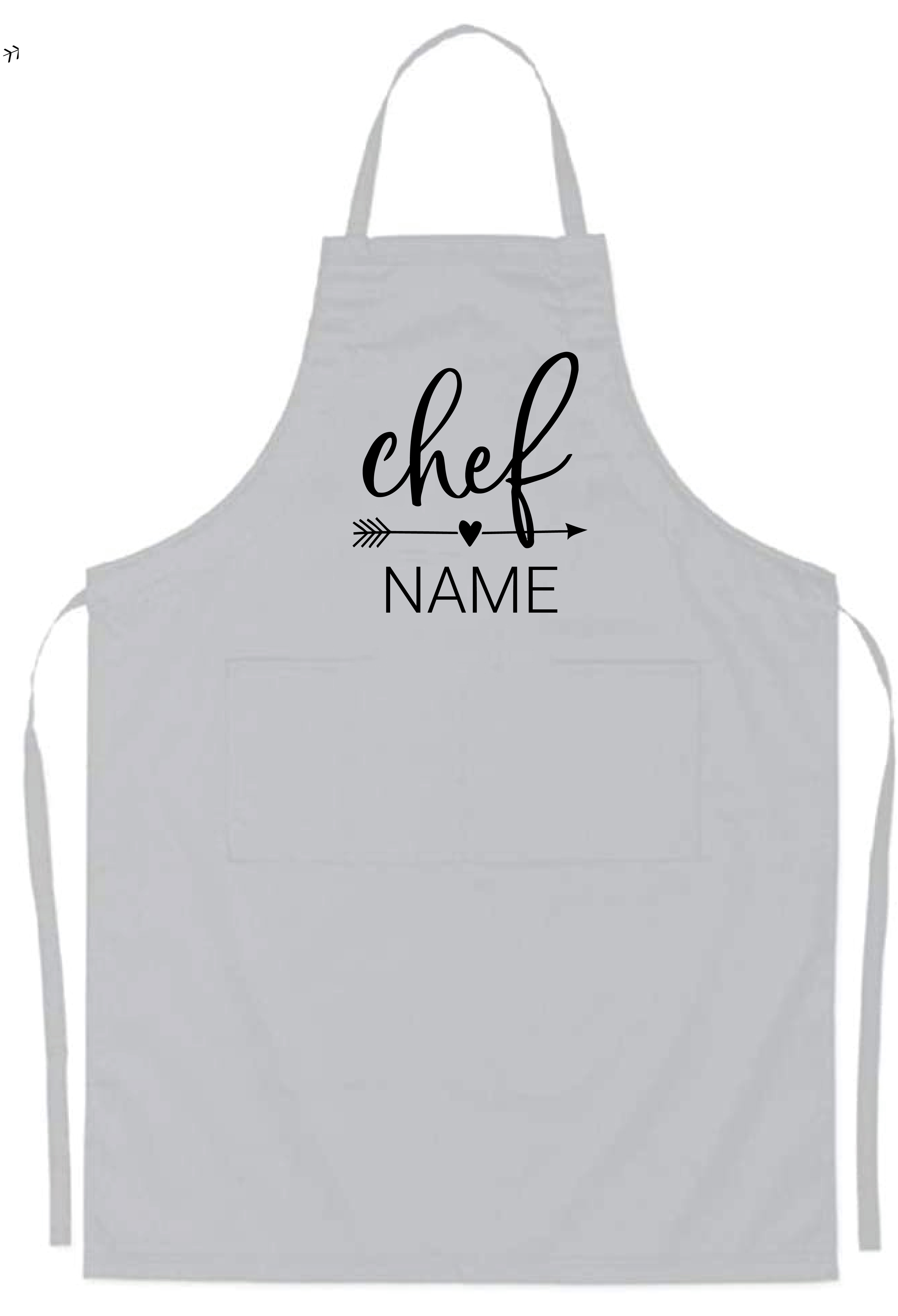 Personalised White Adjustable Chef Apron